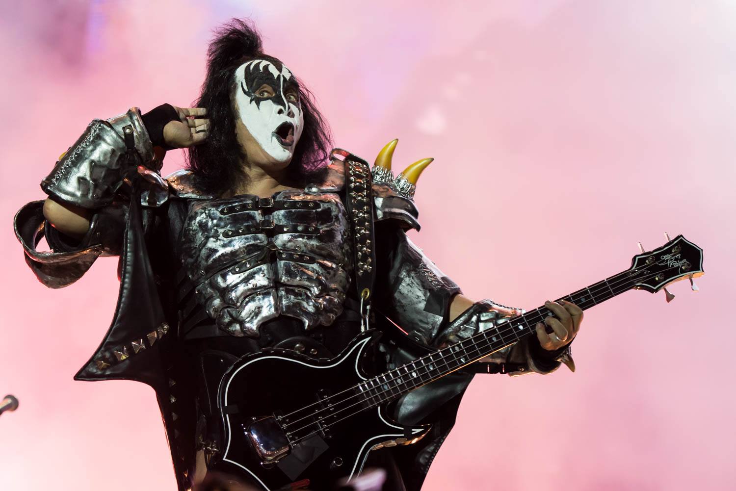 Gene Simmons no Monster of Rock 2015, em SP; banda toca no Resurrection, na Espanha (Camila Cara/Divulgação)